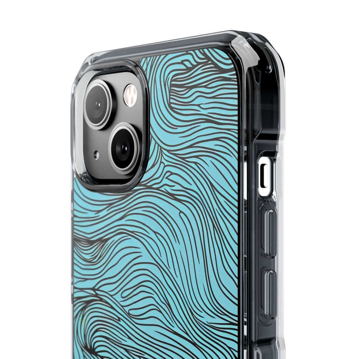 Wavy Serenity - Phone Case for iPhone (Clear Impact - Magnetic)