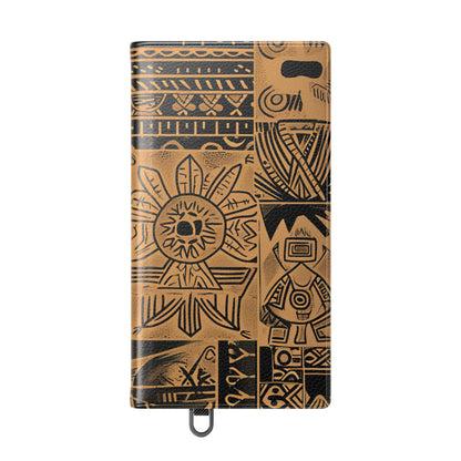 Taivaalliset kasvot ruskea - Samsung S24 Ultra -lompakkokotelo