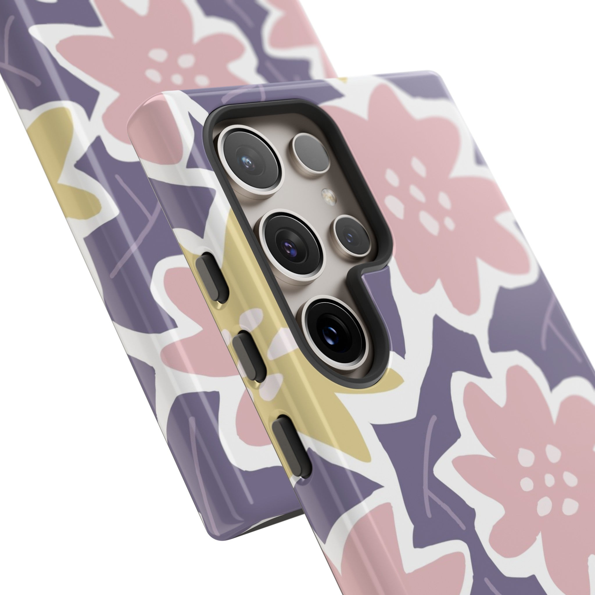 Purple Happy Flower - Protective Phone Case