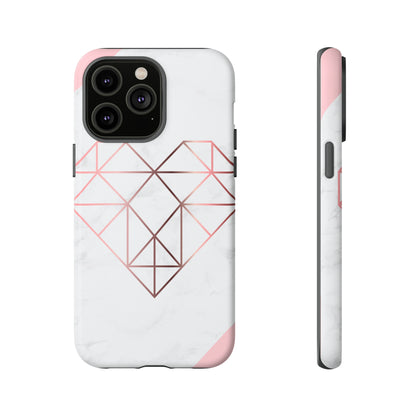 Heart Rose Gold - Protective Phone Case