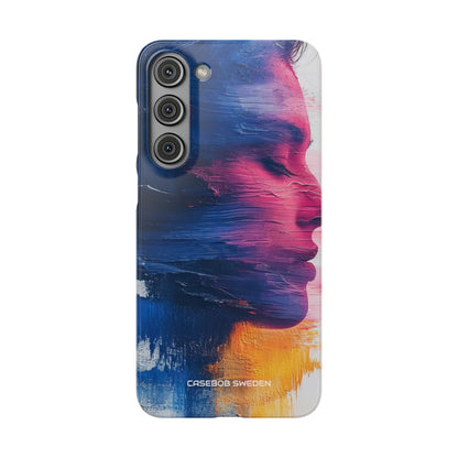 Blue Magenta Portrait - Slim Samsung S23 Phone Case