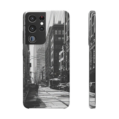 Urban Cityscape Line Perspective Samsung S21 - Slim Phone Case