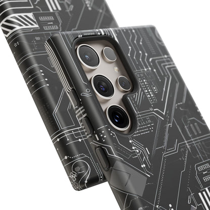 Circuitry Elegance: Futuristic Precision - For Samsung S24