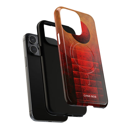 Crimson Orbit iPhone 15 Pro Max Case - Tough+
