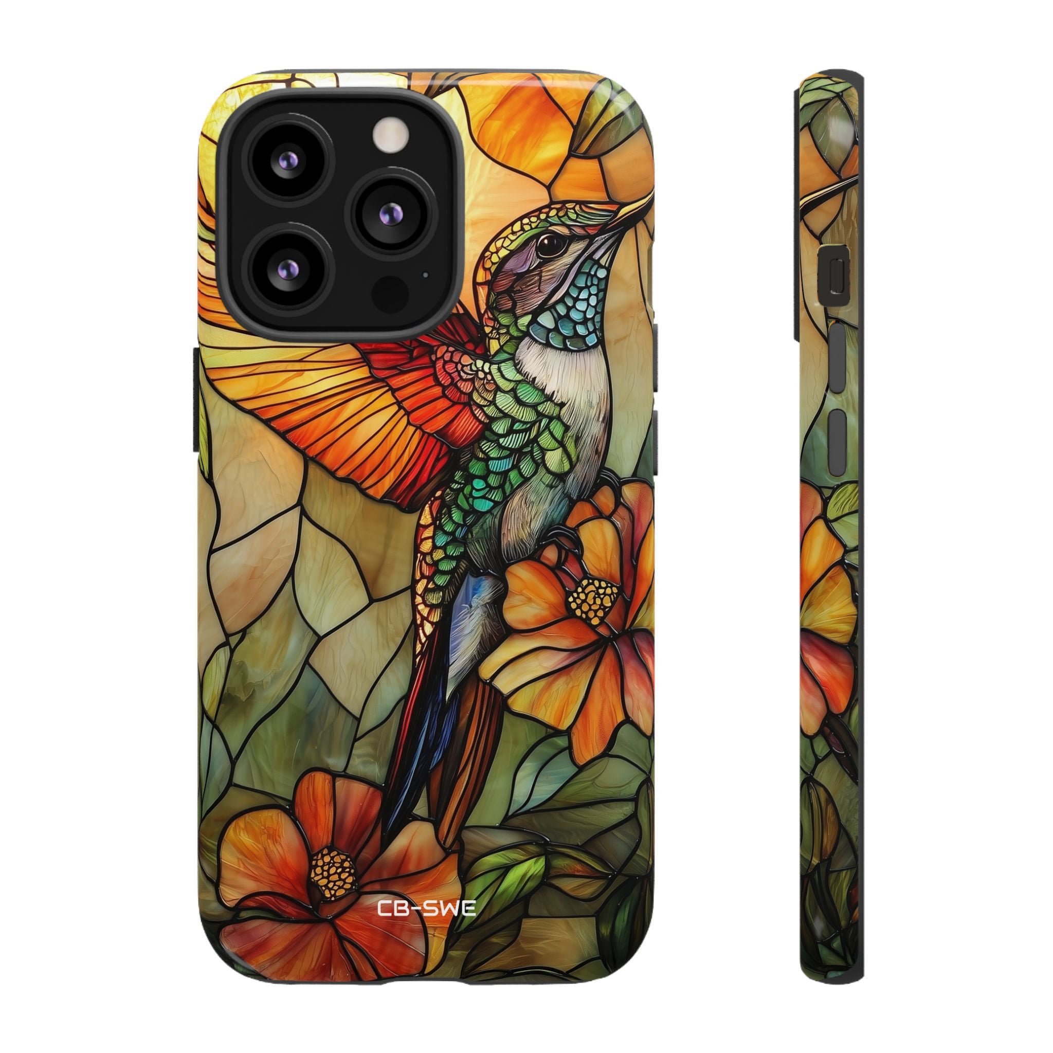 Hummingbird Dances Among Flowers - iPhone Case