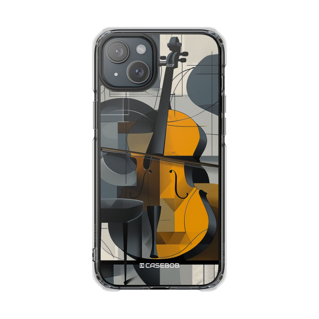 Cello Abstraction - Phone Case for iPhone (Clear Impact - Magnetic)