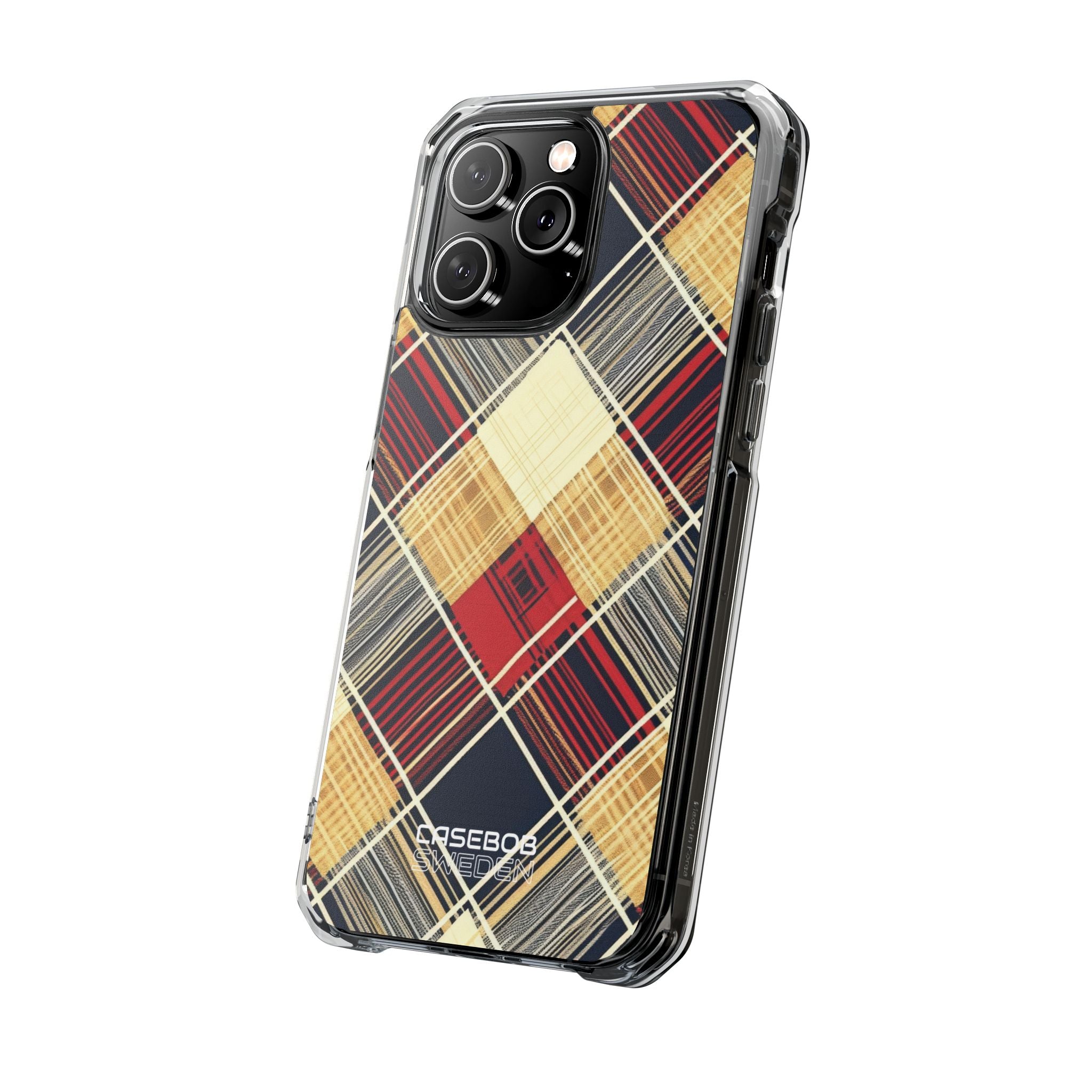 Plaid Diamond Tapestry iPhone 14 - Impact Clear+