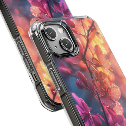 Pink Bloom Serenity - Clear Impact iPhone 14 Phone Case