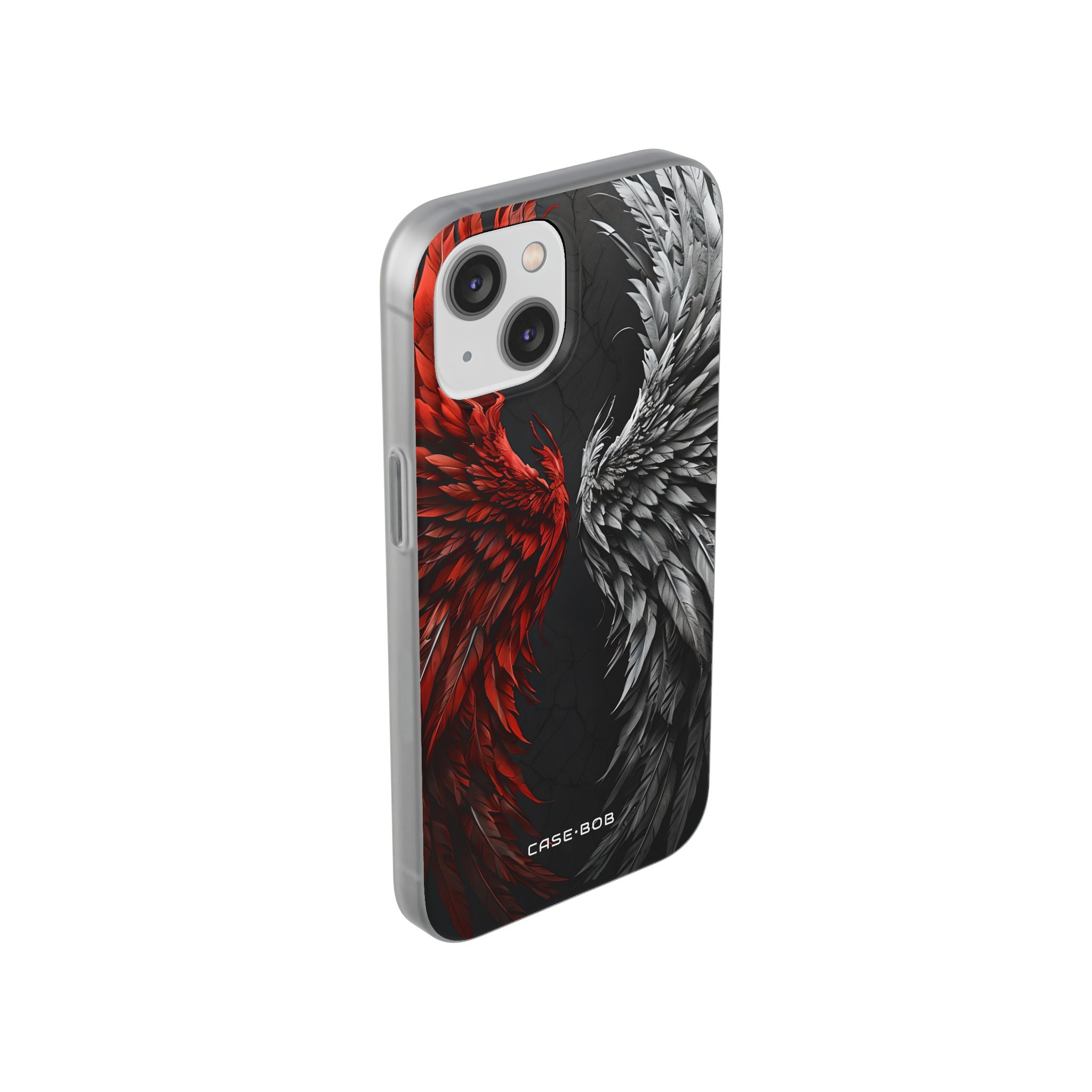 Crimson White Wings iPhone 14 Case - Soft