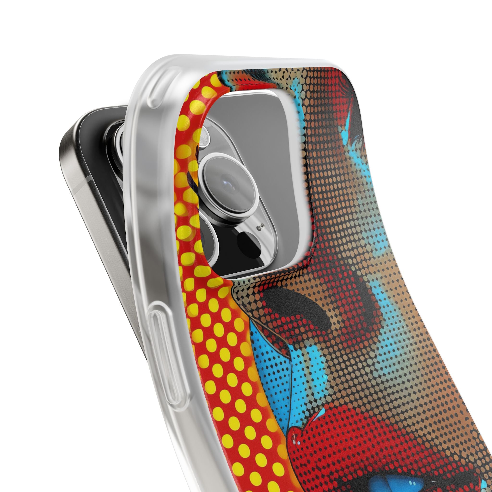 Yellow Red Pop Art Portrait - Flexi iPhone 16 Phone Case