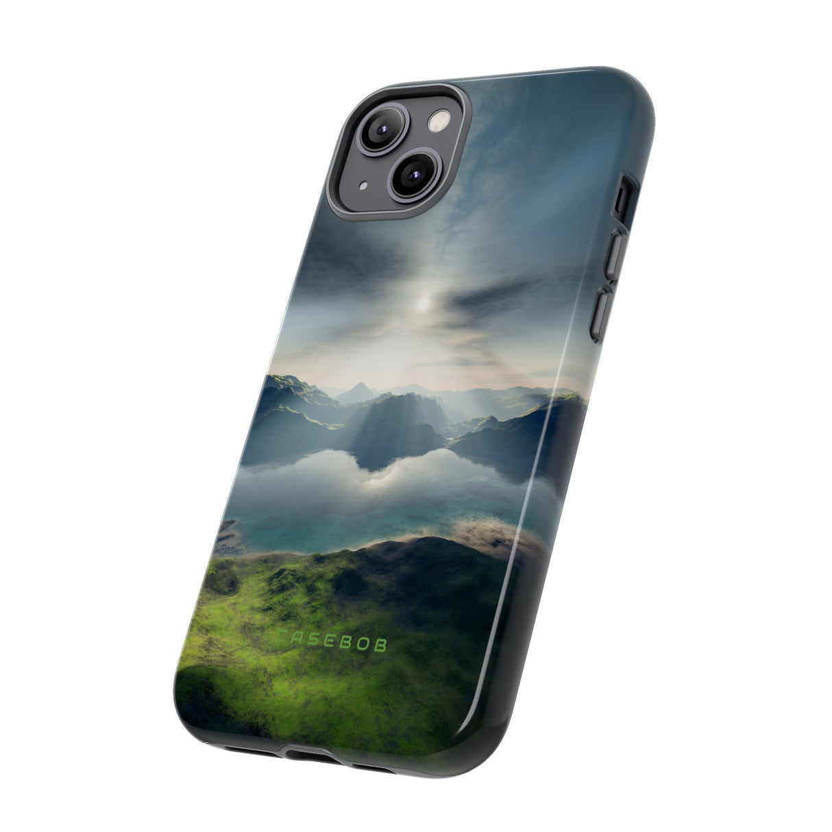 Landscape with Lake & Sun - Protective Phone Case