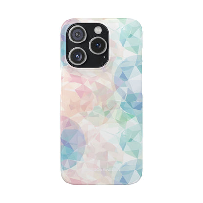 Pastel Geometry Background - Slim iPhone 15 Phone Case