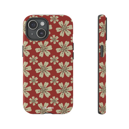 Retro Red Florals - iPhone Case