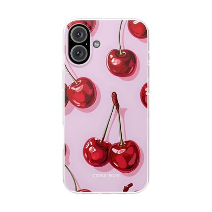 Glossy Cherry Burst iPhone 16 Plus Case - Soft
