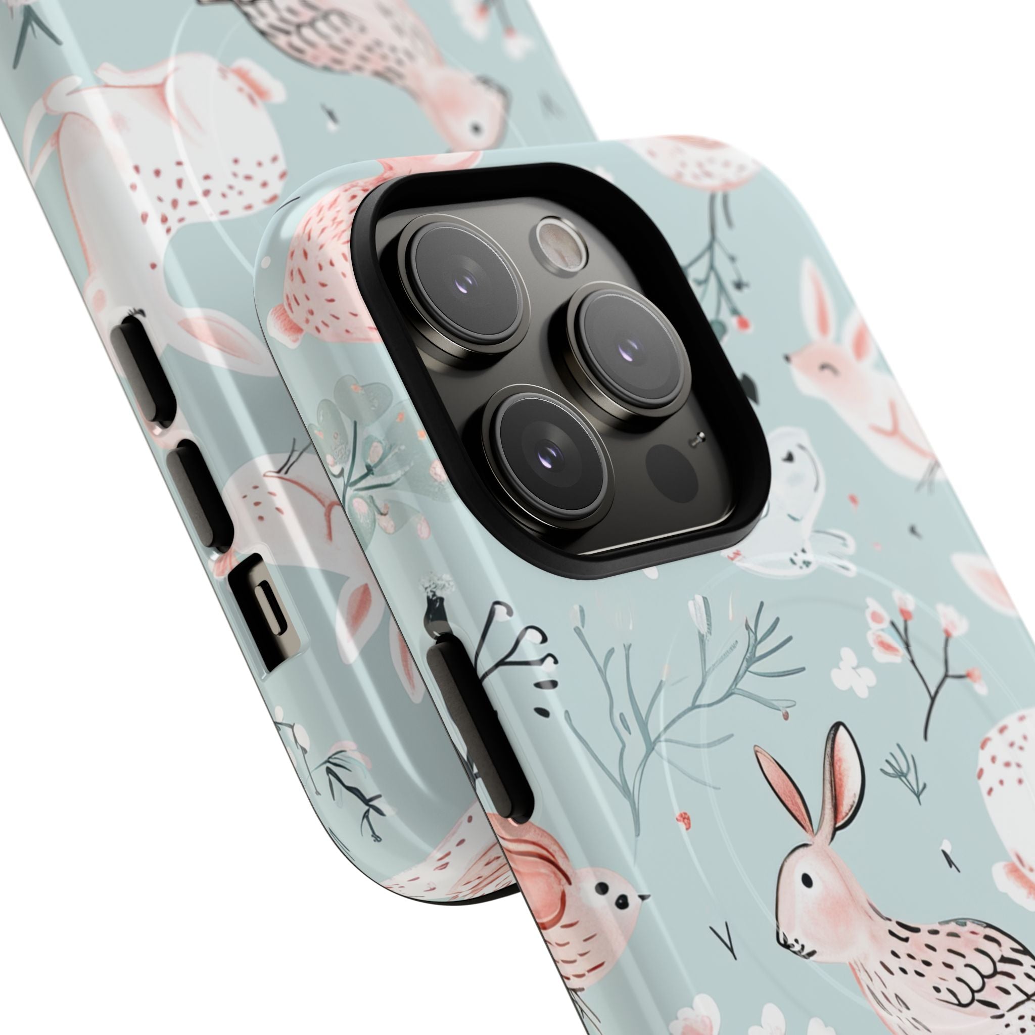 Whimsical Bunny Blossom - Tough + MagSafe® iPhone 14 Phone Case