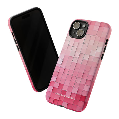 Gradient Pink Mosaic iPhone 15 - Tough Phone Case