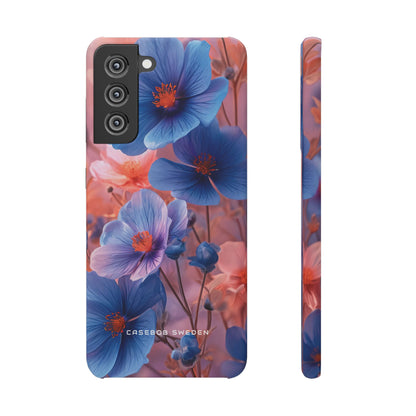 Harmonious Blooming Blues and Pinks Samsung S21 - Slim Phone Case