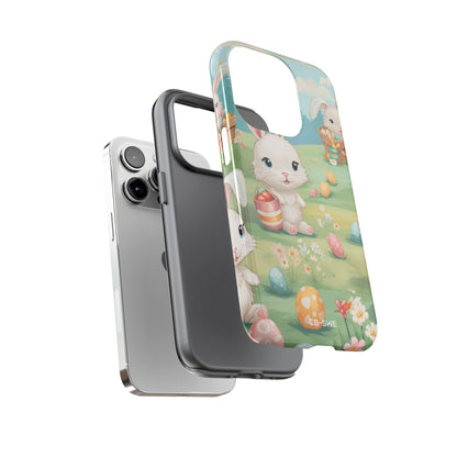 Bunnies Hunt Eggs - iPhone Case