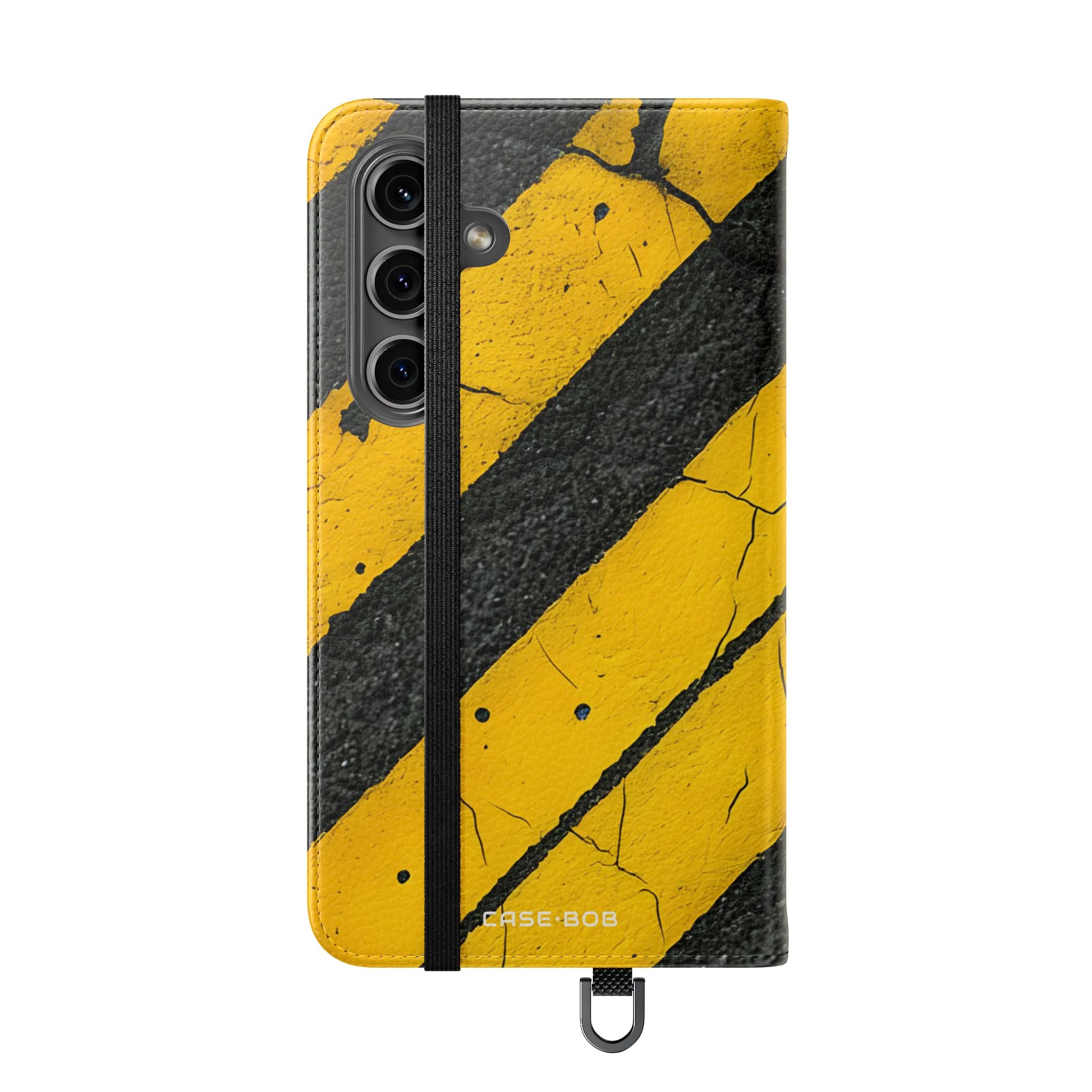 Yellow Stripes Distress - Samsung S24 Case - Wallet