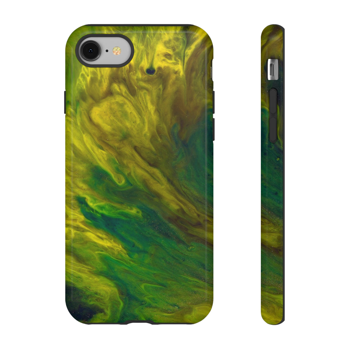 Neon Yellow Ink Art iPhone Case (Protective) iPhone 8 Glossy Phone Case