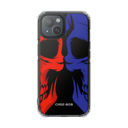 Twin Skulls Crimson iPhone 15 Case - Impact