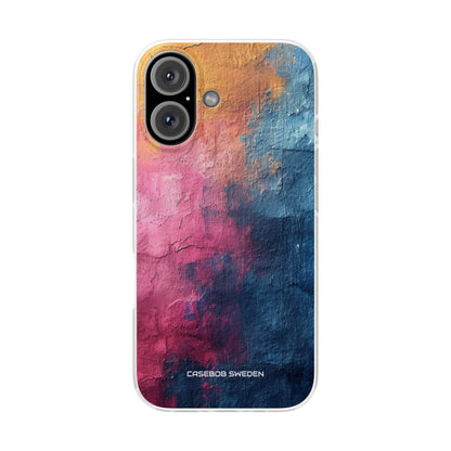 Blue Pink Abstract - Flexi iPhone 16 Phone Case