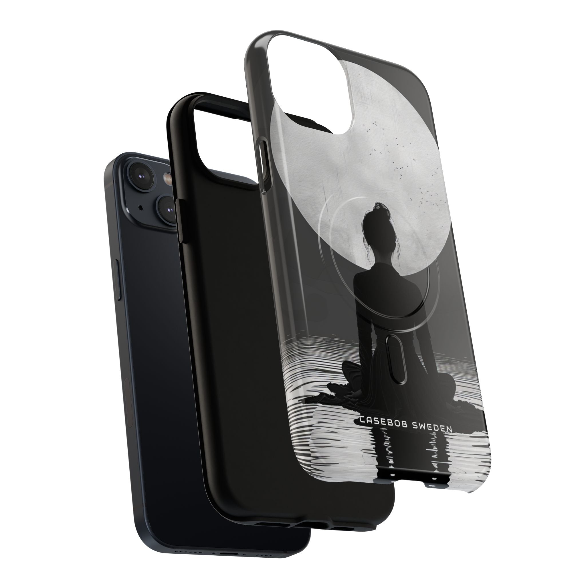 Zen Serenity Moon Reflection iPhone 14 | Tough+ Phone Case