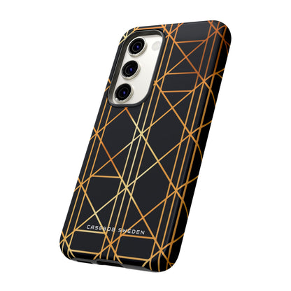 Golden Geometric Elegance Samsung S23 - Tough Phone Case