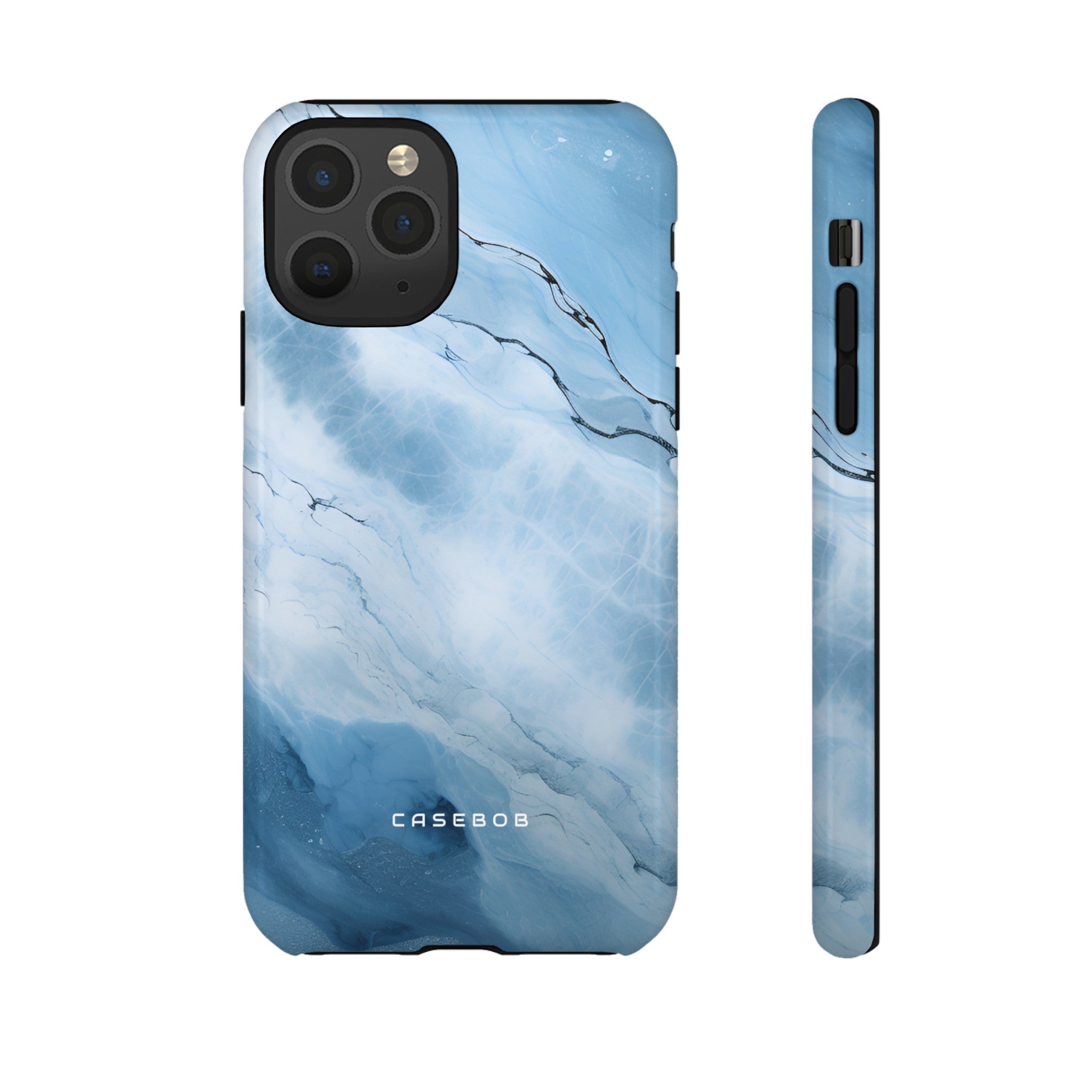 Light Navy Marble - Protective Phone Case