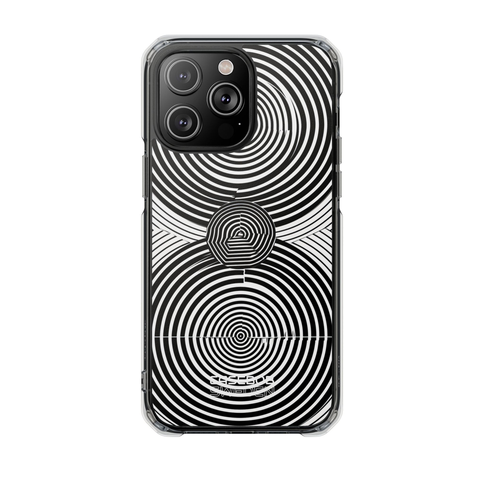 Monochrome Spiral Motion iPhone 14 - Impact Clear+