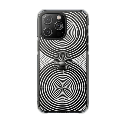 Monochrome Spiral Motion iPhone 14 - Impact Clear+
