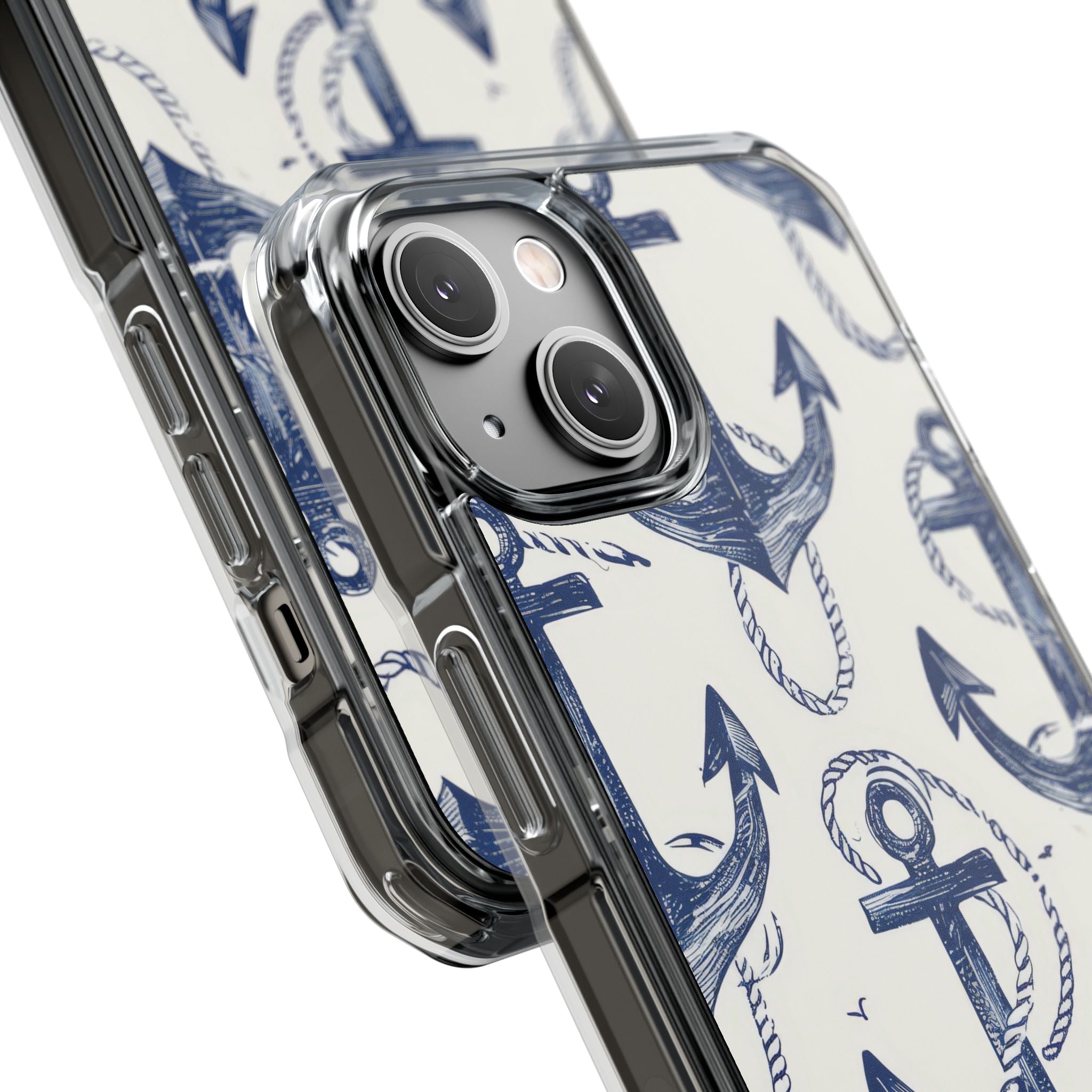 Navy Anchor Loop iPhone 14 Case - Impact