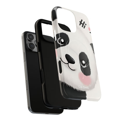 Adorable Panda Playful Hi Text Phone iPhone 16 - Tough+