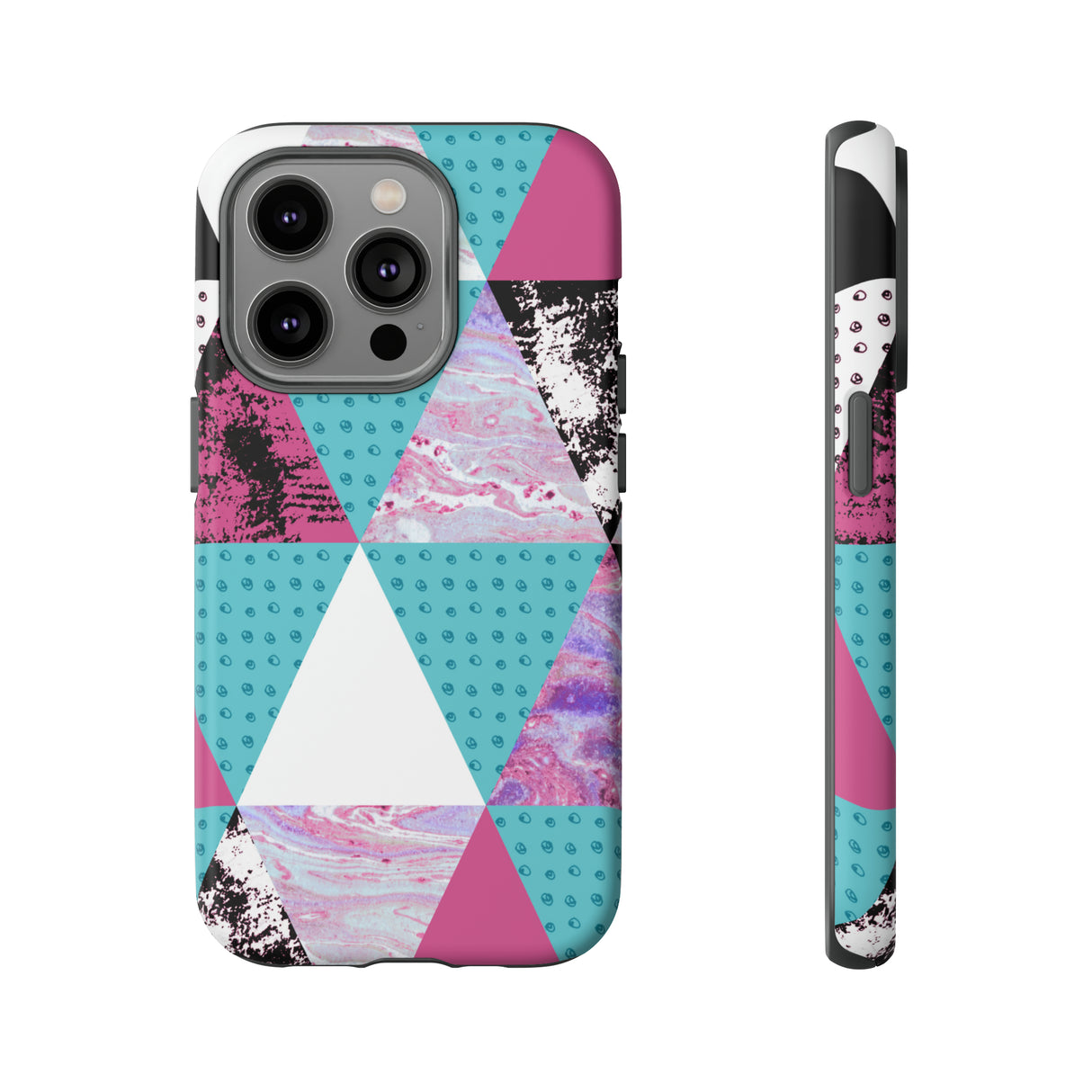 Grunge Triangles - Protective Phone Case