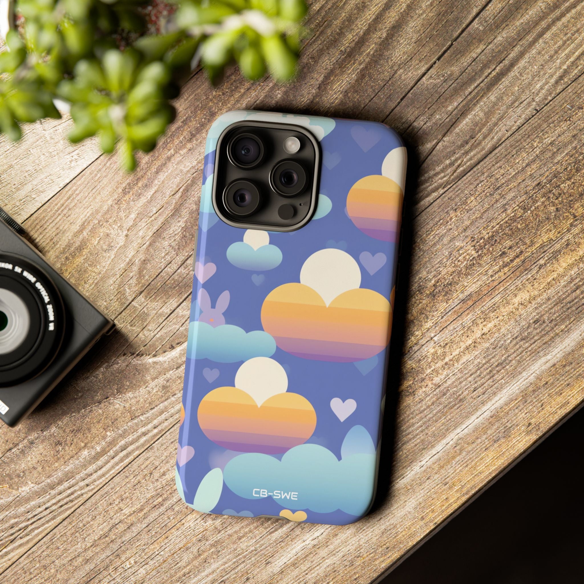 Bunnies Dance Among Clouds - iPhone Case