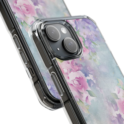 Dreamy Floral Watercolor - Clear Impact iPhone 15 Phone Case