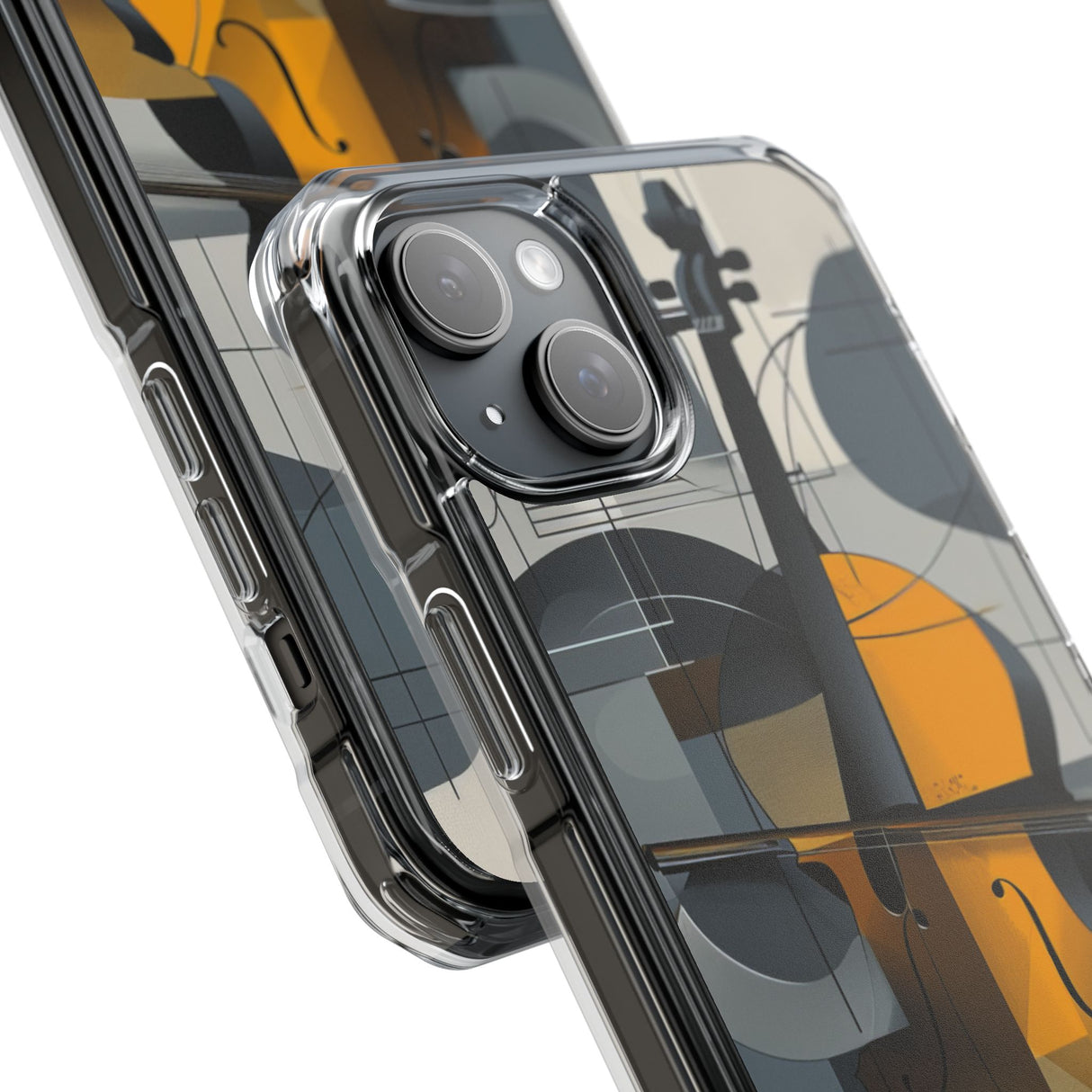 Cello Abstraction - Phone Case for iPhone (Clear Impact - Magnetic)