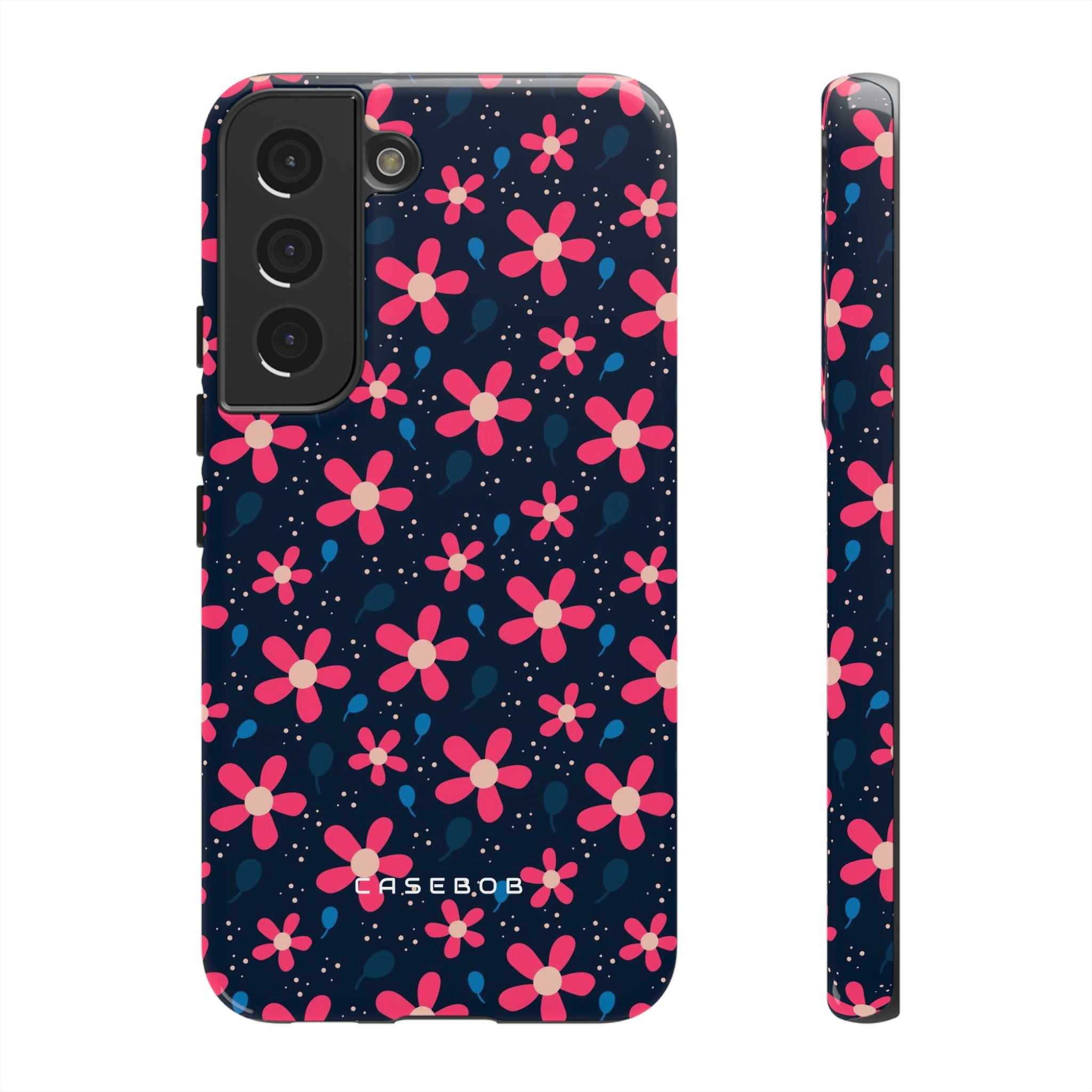 Pink Flower Pattern - Protective Phone Case