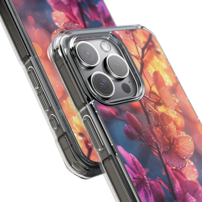 Surreal Flower Harmony iPhone 15 - Clear Impact Phone Case