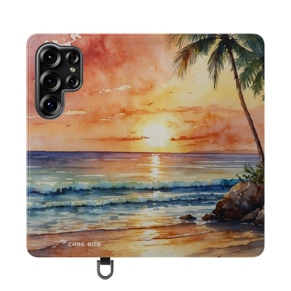 Golden Palm Sunset - Samsung S25 Ultra Case - Lompakko