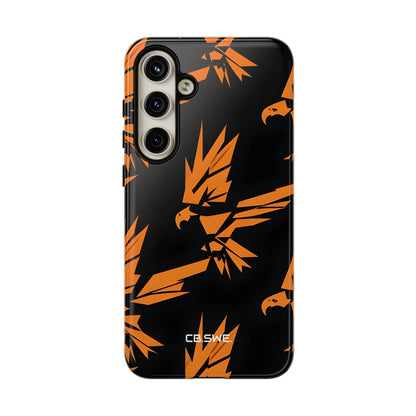 Amber Orange Stylized Eagle Sticker Samsung S24 - Tough