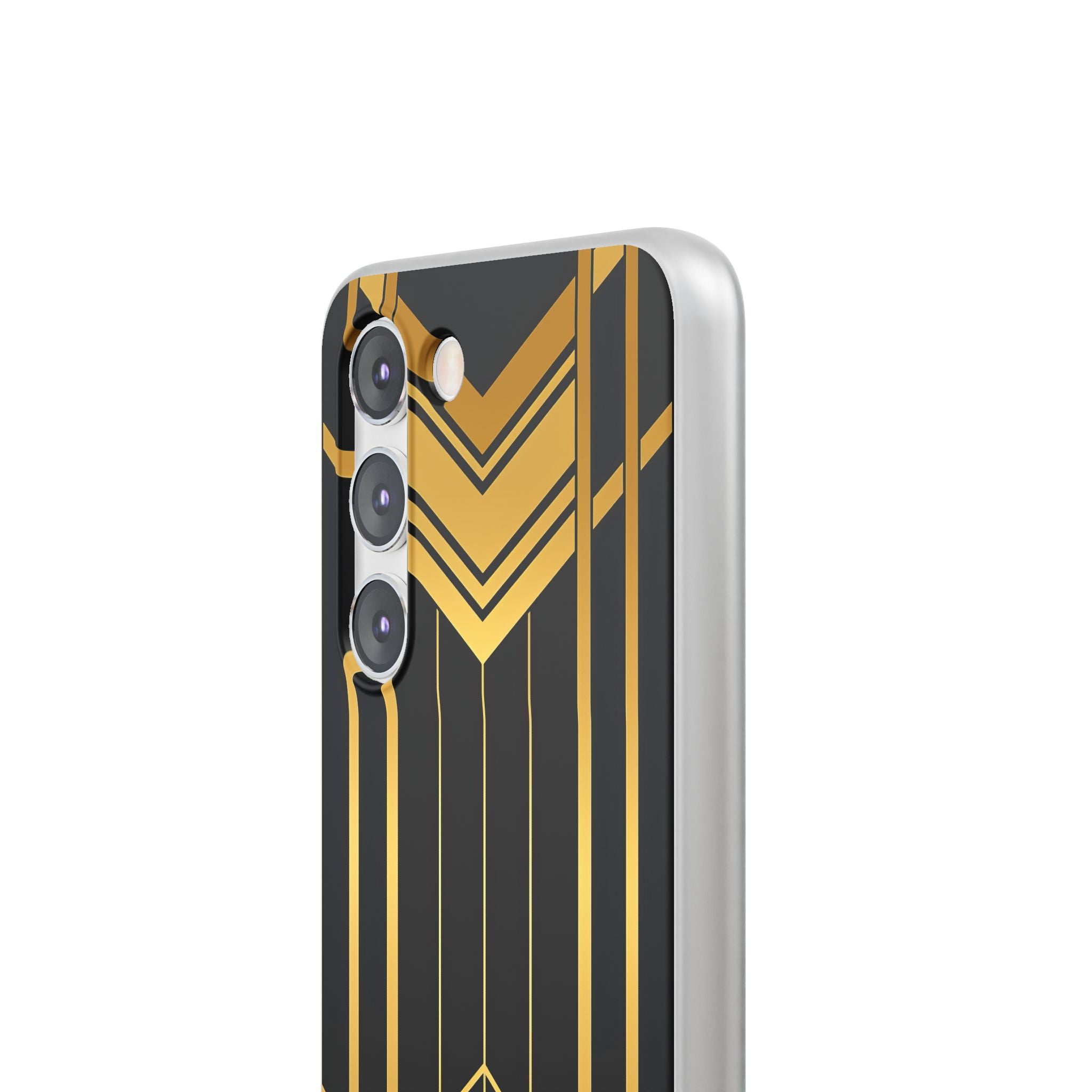 "Golden Art Deco Symmetry in Geometric Elegance" Samsung S23 - Flexi Phone Case