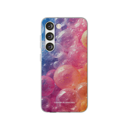 Pink Blue Glossy Spheres - Flexi Samsung S23 Phone Case