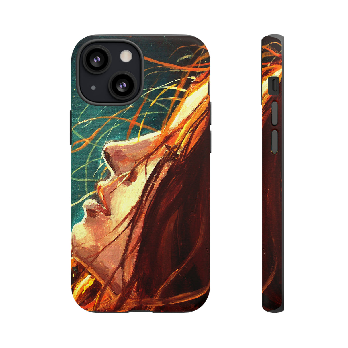 Oil Painting - Girl at Night - Protective Phone Case