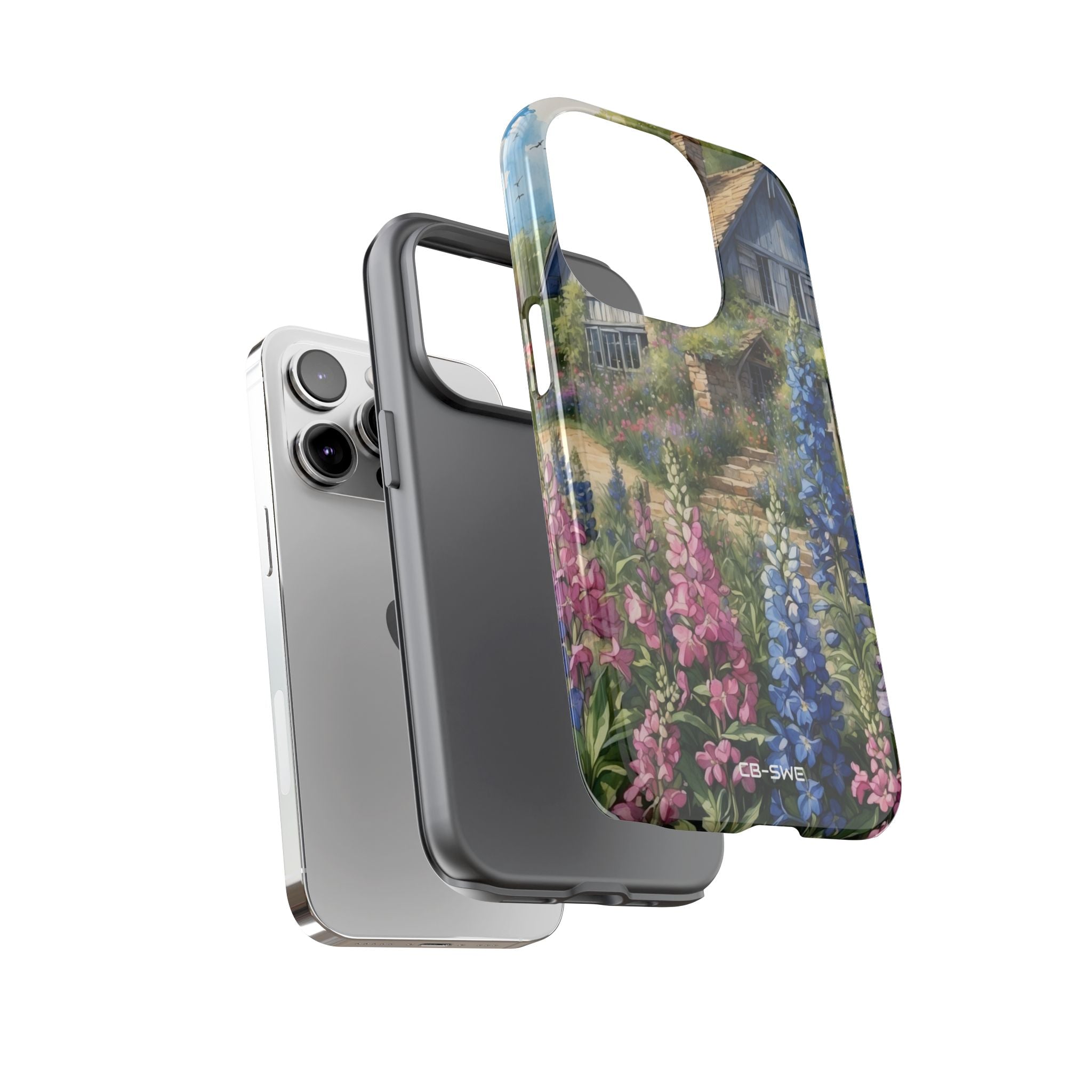 Cottage Surrounded Blossoms - iPhone Case