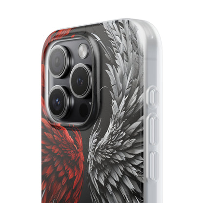 Crimson White Wings iPhone 15 Pro Case - Soft