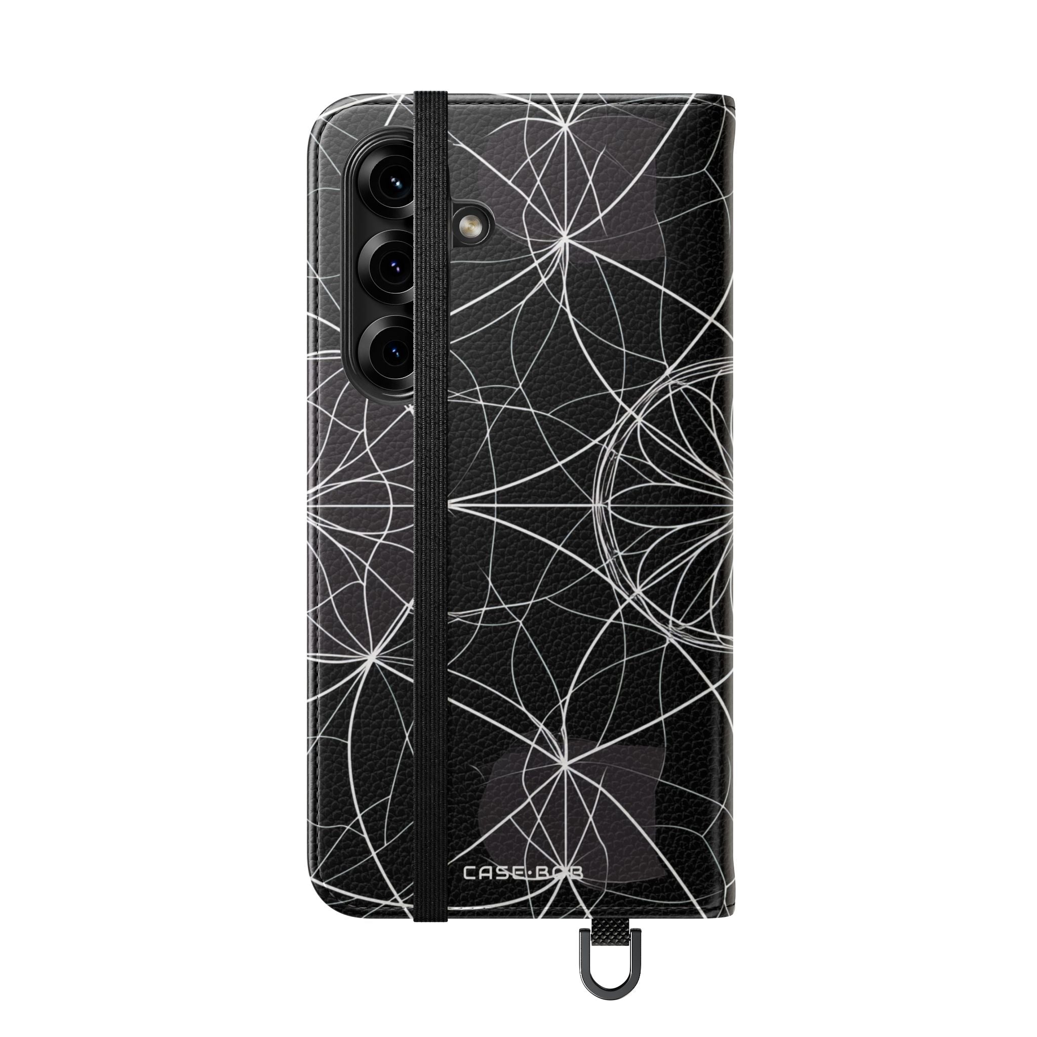 Valkoinen Mandala Säde - Samsung S25 Case - Lompakkotasku