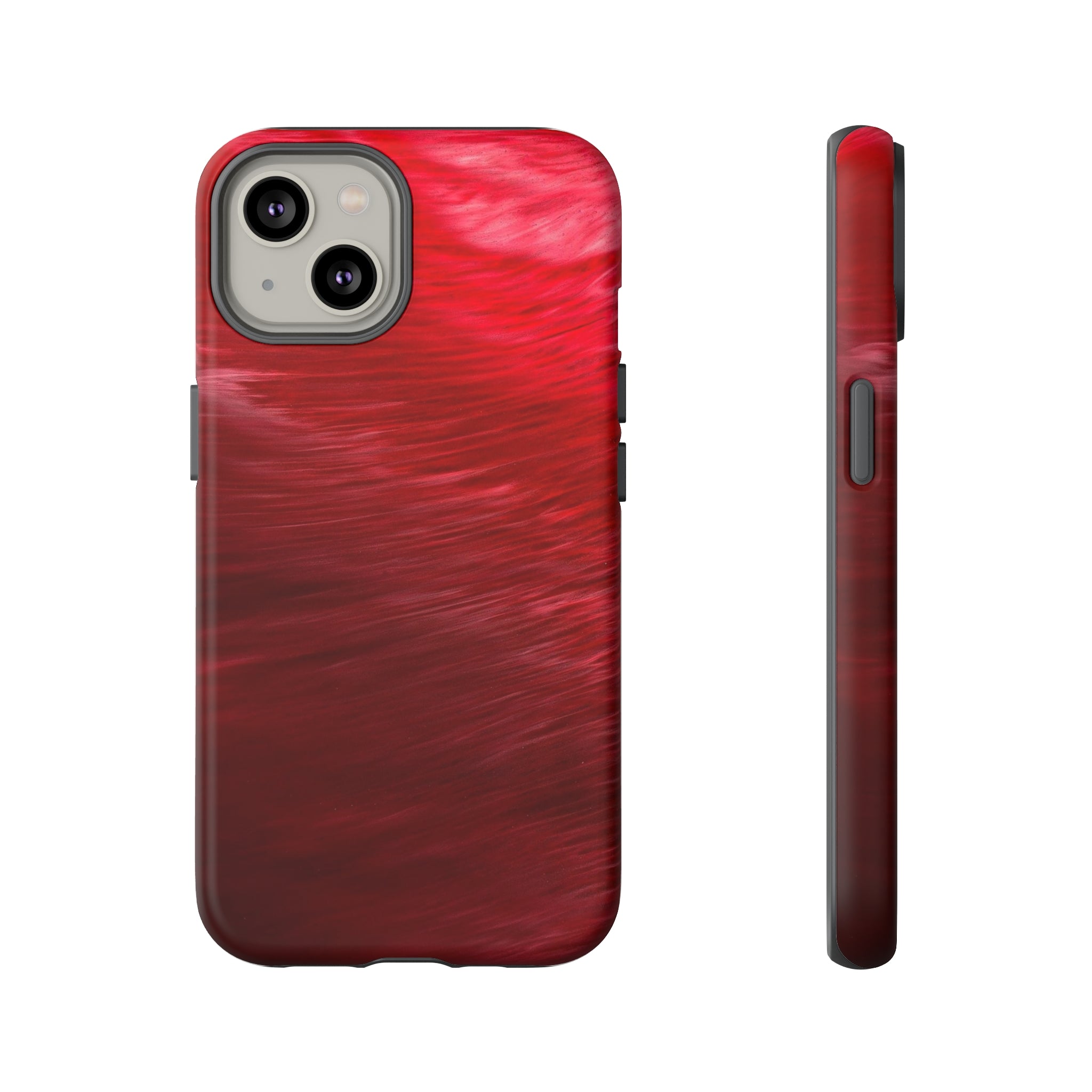 Red Feather Ink Art iPhone Case (Protective) iPhone 14 Matte Phone Case