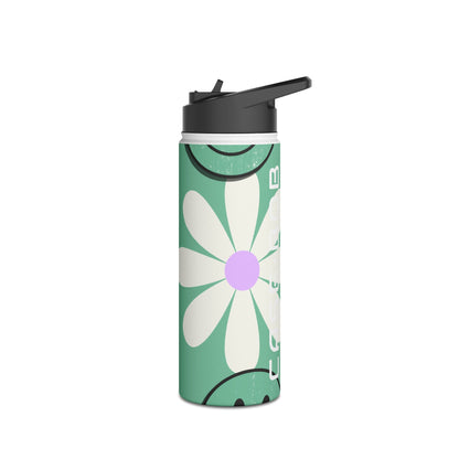 Smiley Daisy Glow - Stainless Steel Water Bottle
