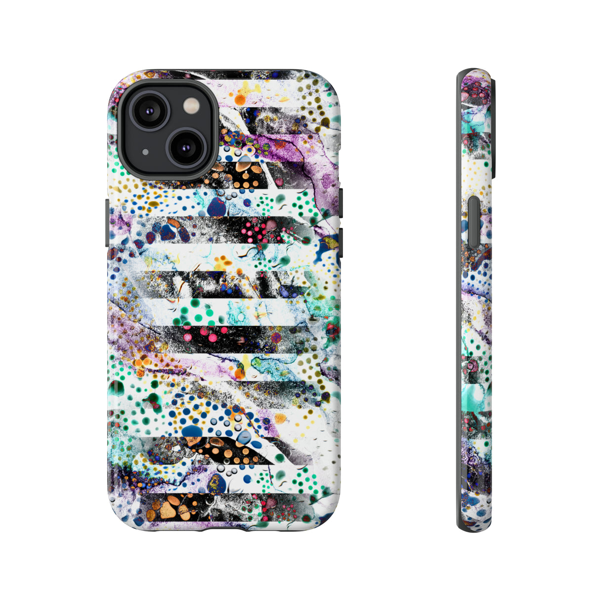 Abstract Green Purple - Protective Phone Case